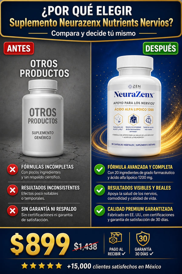 Suplemento Neurazenx Nutrients Nervios - imagen 4