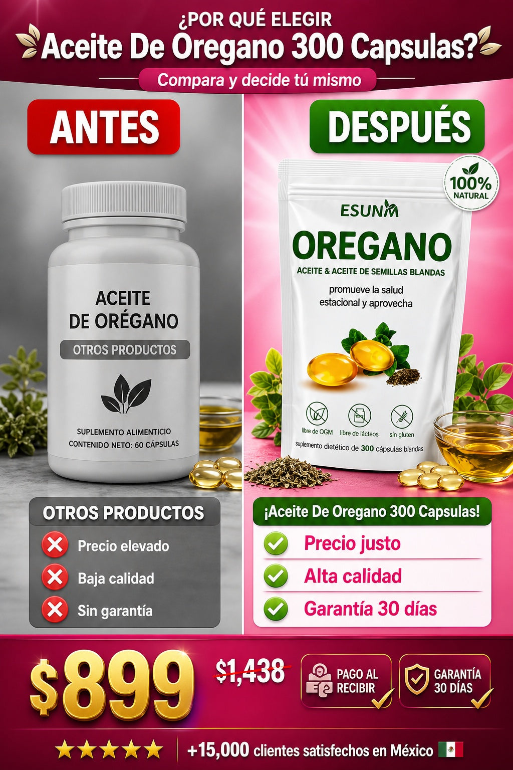 Aceite De Oregano 300 Capsulas - imagen 4