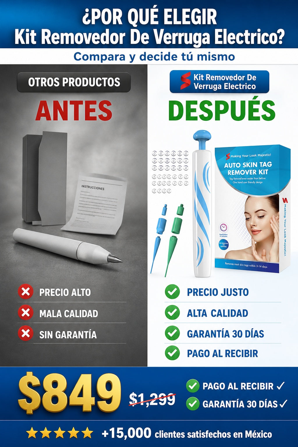Kit Removedor De Verruga Electrico - imagen 4 - beneficios