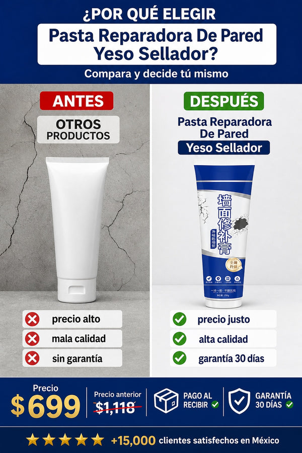 Pasta Reparadora De Pared Yeso Sellador - imagen 4