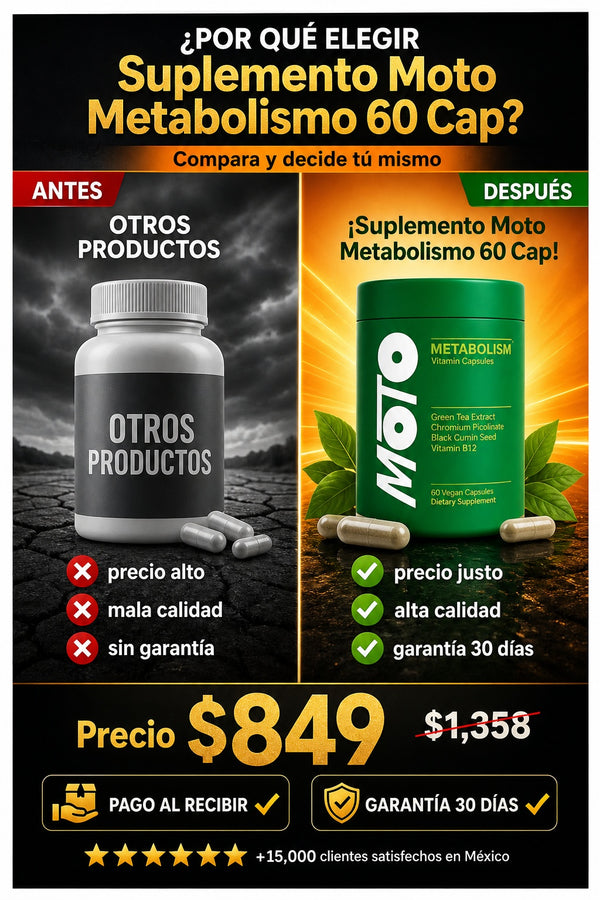 Suplemento Moto Metabolismo 60 Cap - imagen 4