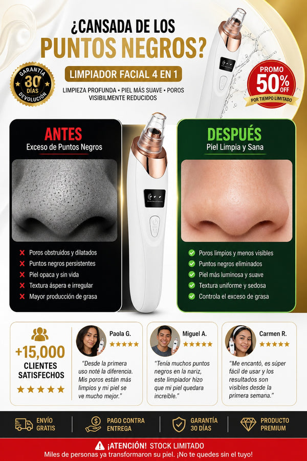 Limpieza Facial Profunda 3 en 1 — Elimina Puntos Negros y Poros Tapados - imagen 4