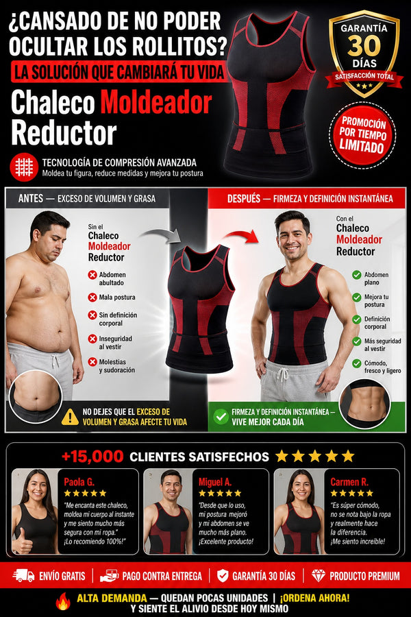 Chaleco Moldeador Reductor — Disimula Rollitos y Define tu Figura al Instante - imagen 4