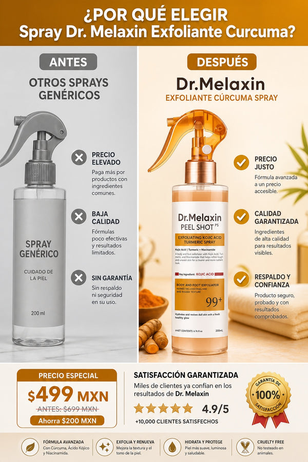 Spray Dr. Melaxin Exfoliante Curcuma - imagen 4