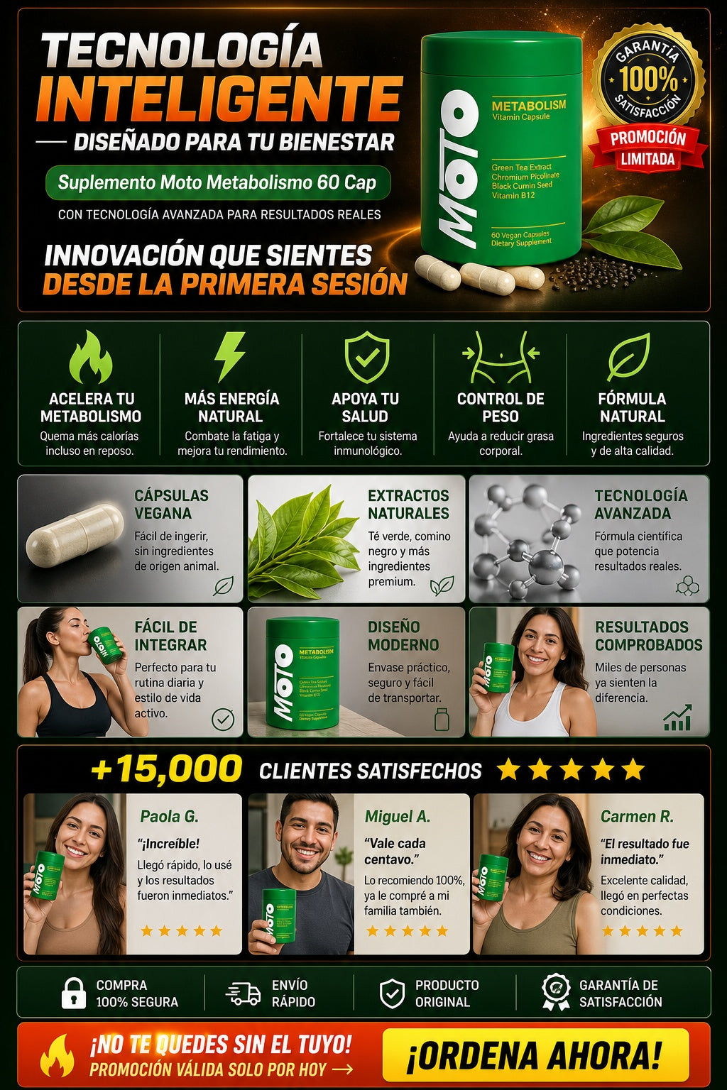 Suplemento Moto Metabolismo 60 Cap - imagen 5