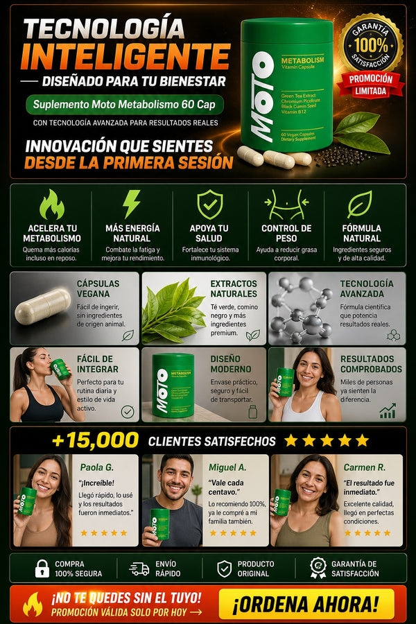 Suplemento Moto Metabolismo 60 Cap - imagen 5