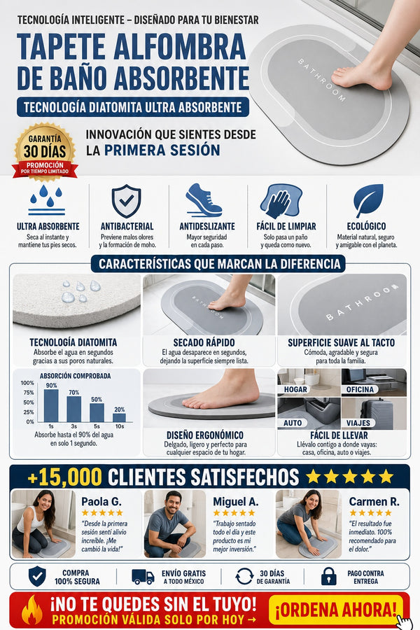 Tapete Alfombra De Bano Absorbente - imagen 5