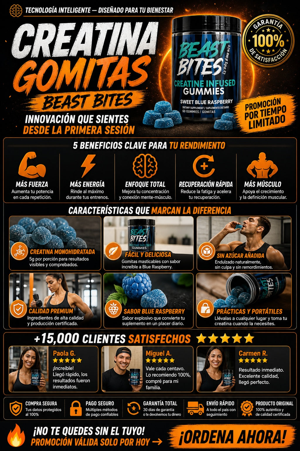 Suplemento Creatina Gomitas Beast Bites - imagen 5