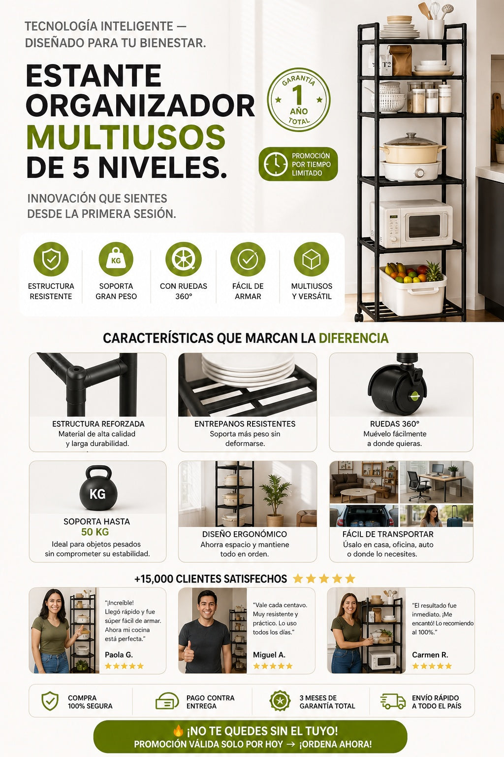 Estante Organizador Multiusos De 5 Nivel - imagen 5