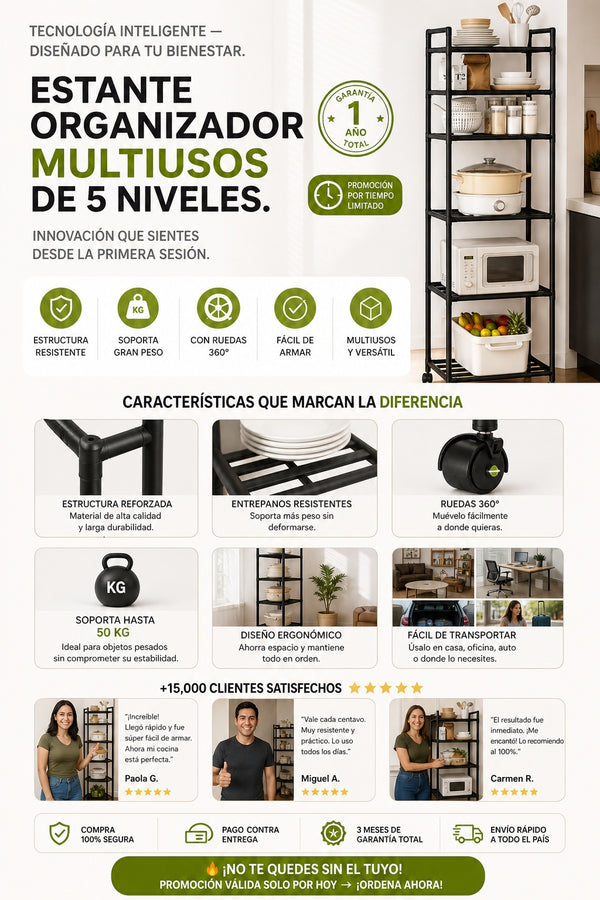Estante Organizador Multiusos De 5 Nivel - imagen 5