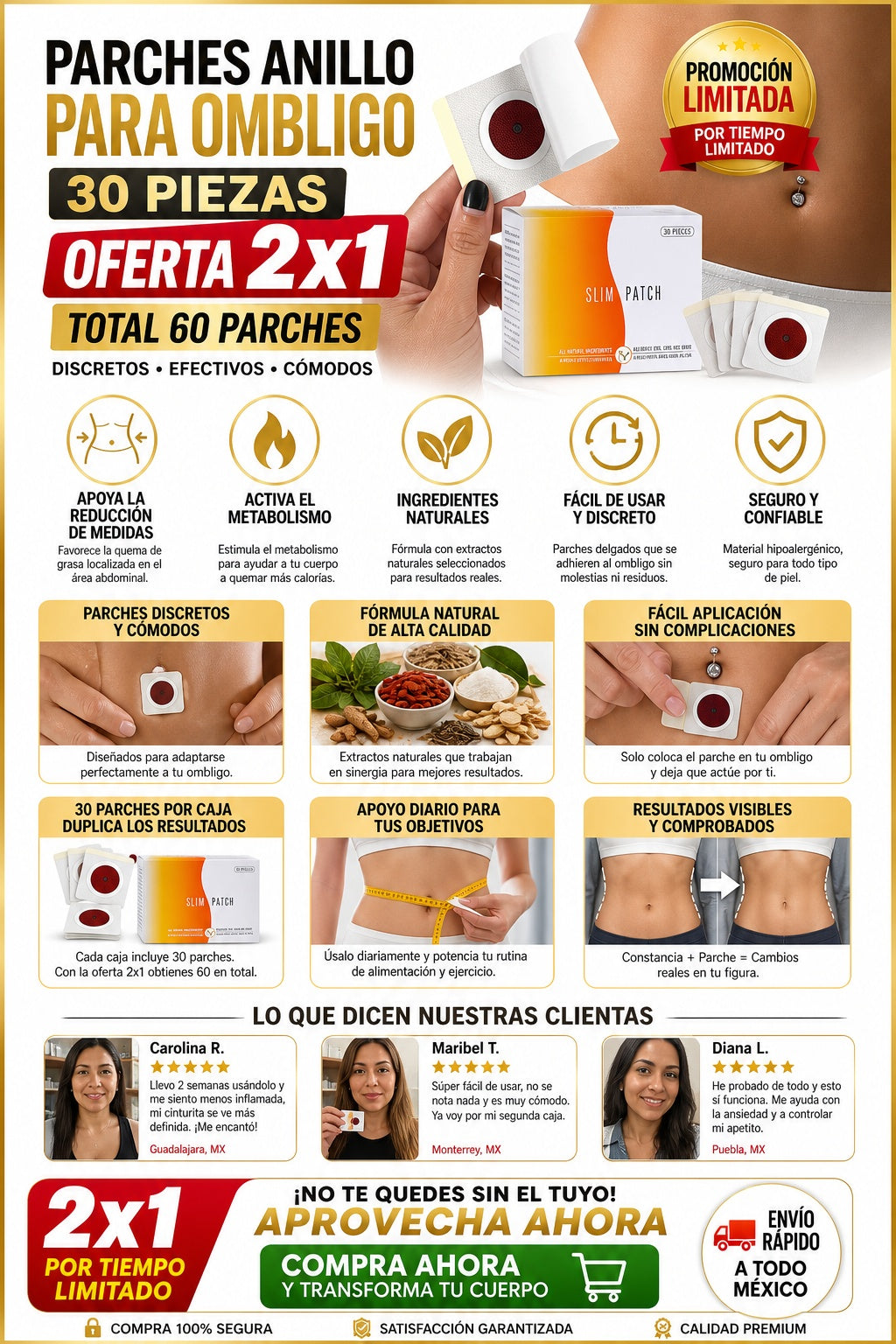Parches Anillo Para Ombligo 30 piezas oferta 2x1 total 60 parches - imagen 5