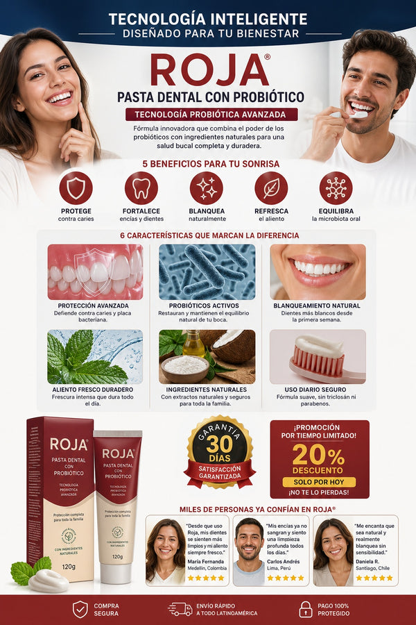 Roja Pasta Dental Con Probiotico 120g - imagen 5