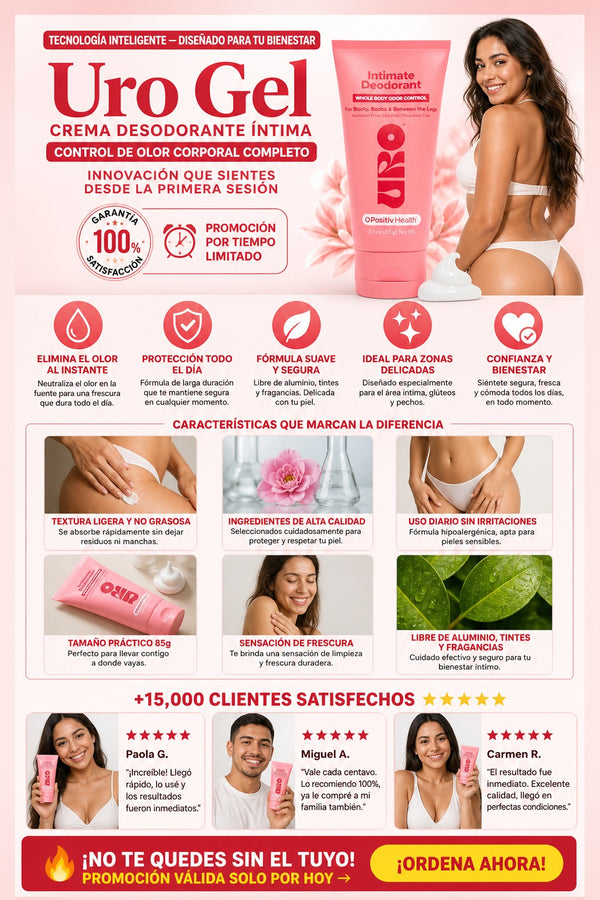 Uro Gel Crema Desodorante Íntima – Controla el mal olor y siéntete fresca todo el día - imagen 5