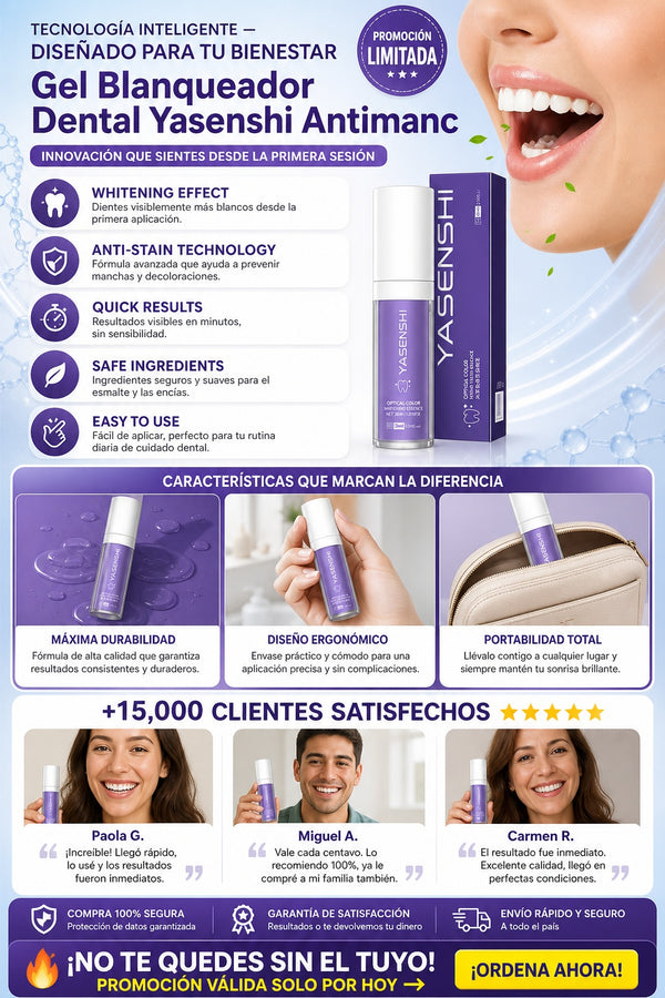 Gel Blanqueador Dental Yasenshi Antimanc - imagen 5