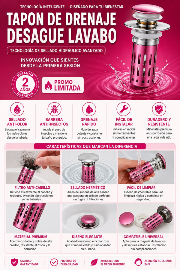 Tapon De Drenaje Desague Lavabo - imagen 5