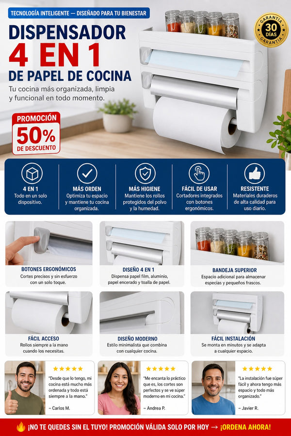 cDispensador De Papel Cocina 4 En 1 - imagen 5