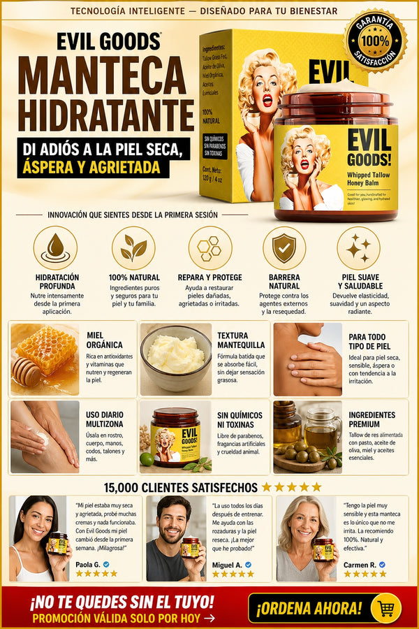 ✨ Evil Goods Manteca Hidratante – Di Adiós a la Piel Seca, Áspera y Agrietada - imagen 5