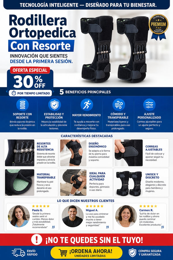 Rodillera Ortopedica Con Resorte - imagen 5