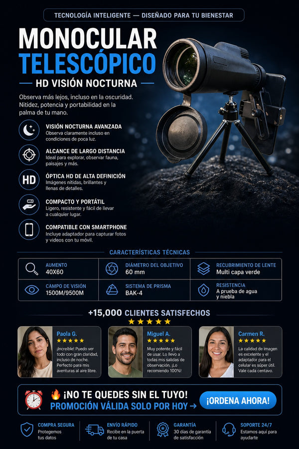 Monocular Telescopico Hd Vision Nocturna - imagen 5