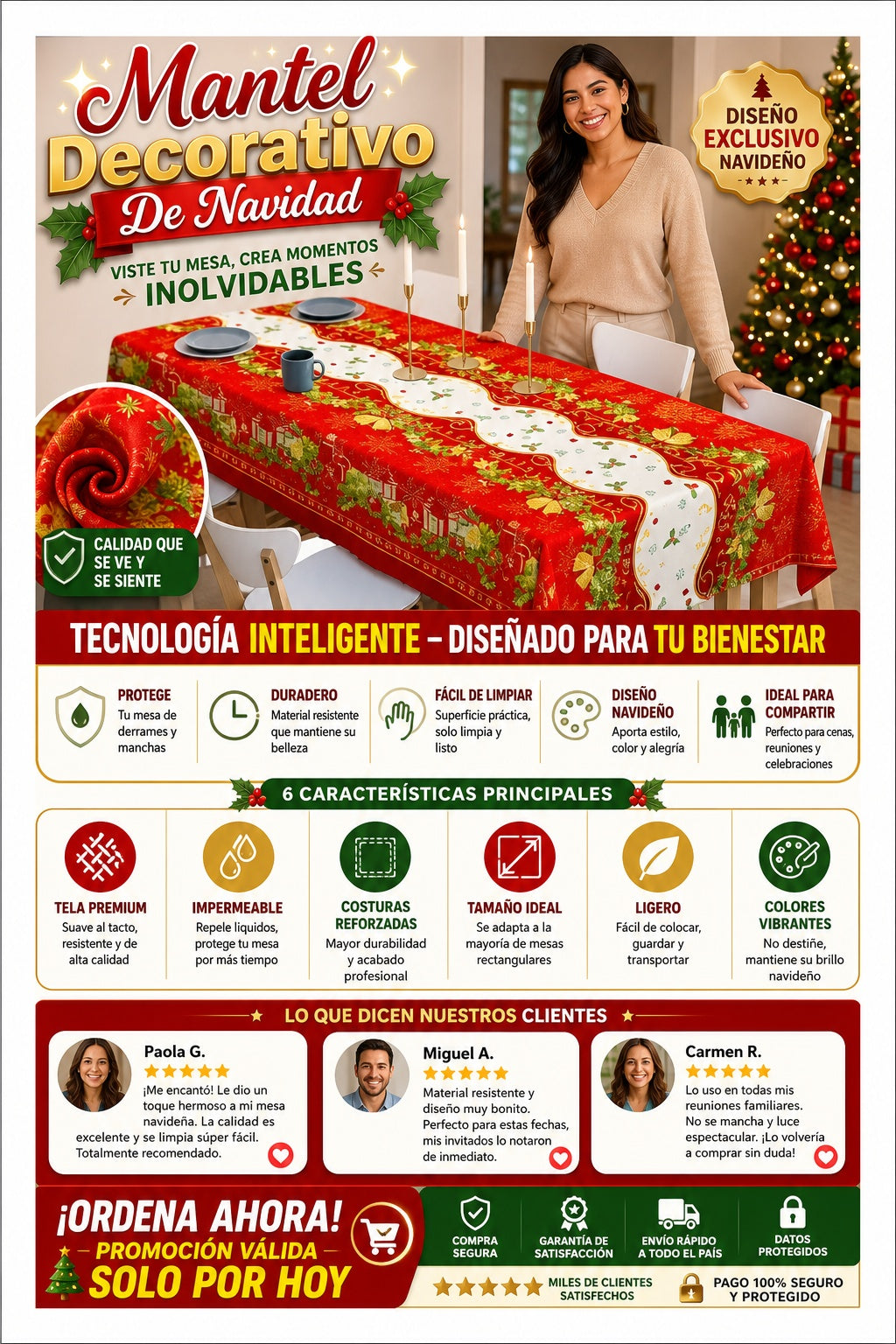 Mantel Decorativo De Navidad - imagen 5