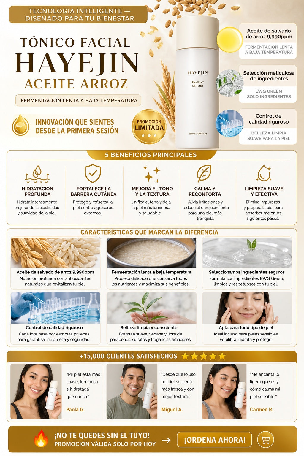 Tonico Facial Hayejin Aceite Arroz - imagen 5
