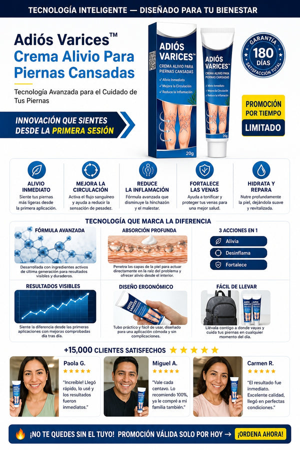 Adiós Varices™ Crema Alivio Para Piernas Cansadas - imagen 5