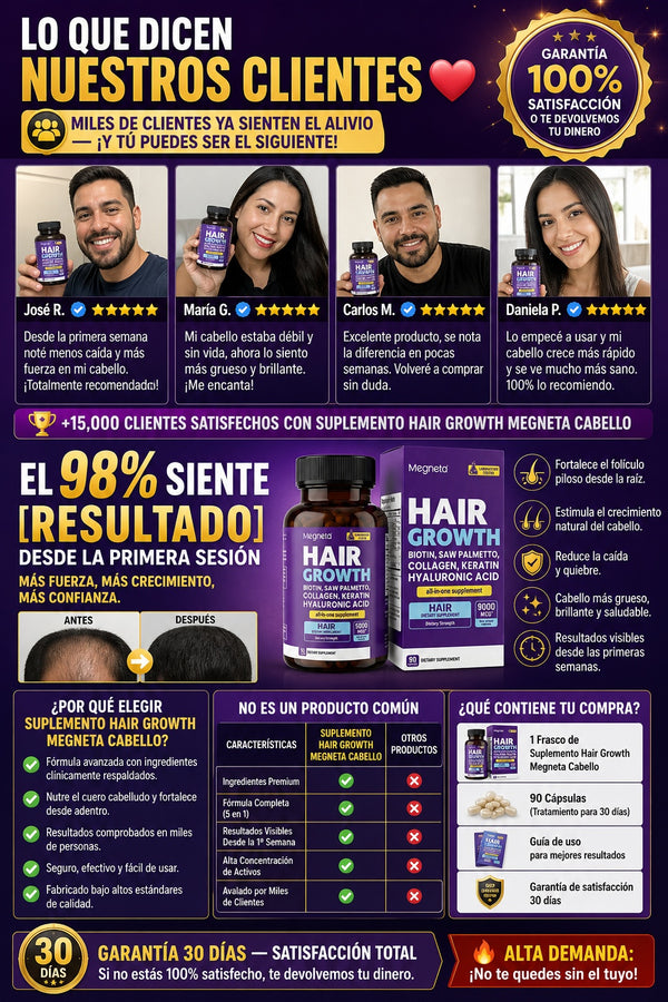 Suplemento Hair Growth Megneta Cabello - imagen 6
