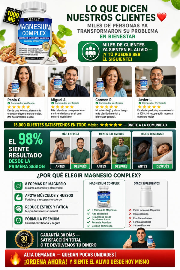 Magnesio Complex: Alivio para el Cansancio, Calambres y Tensión Muscular - imagen 6