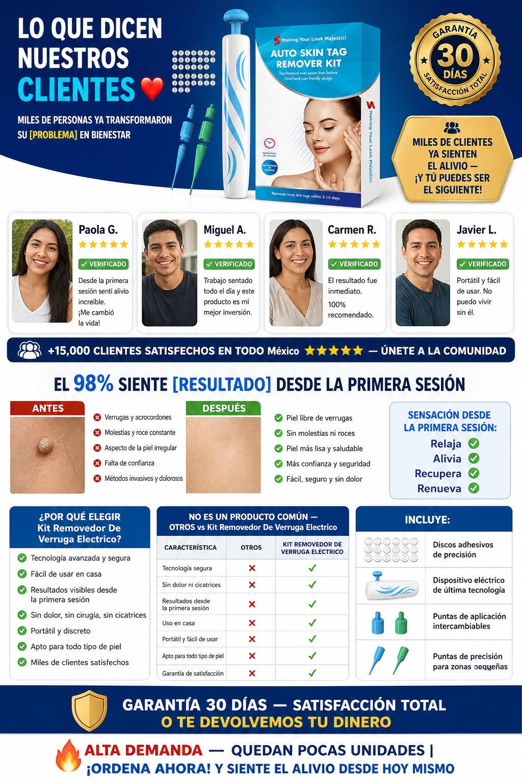 Kit Removedor De Verruga Electrico - imagen 6 - comparativa