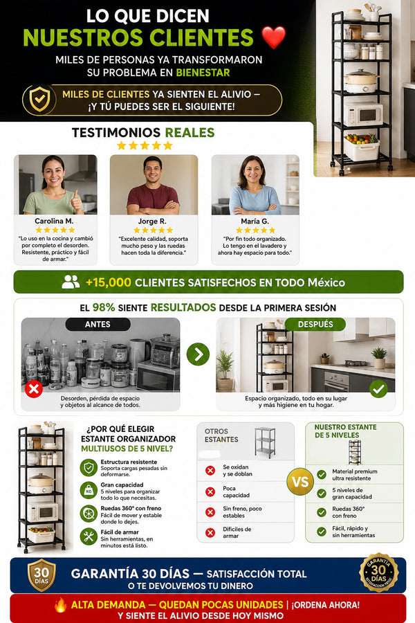 Estante Organizador Multiusos De 5 Nivel - imagen 6