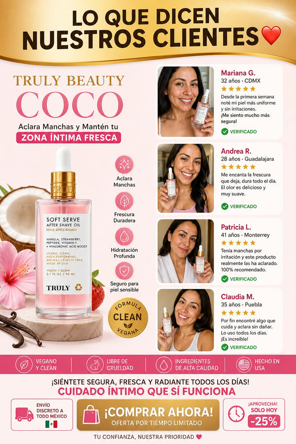 Truly Beauty Coco – Aclara Manchas y Mantén tu Zona Íntima Fresca - imagen 6