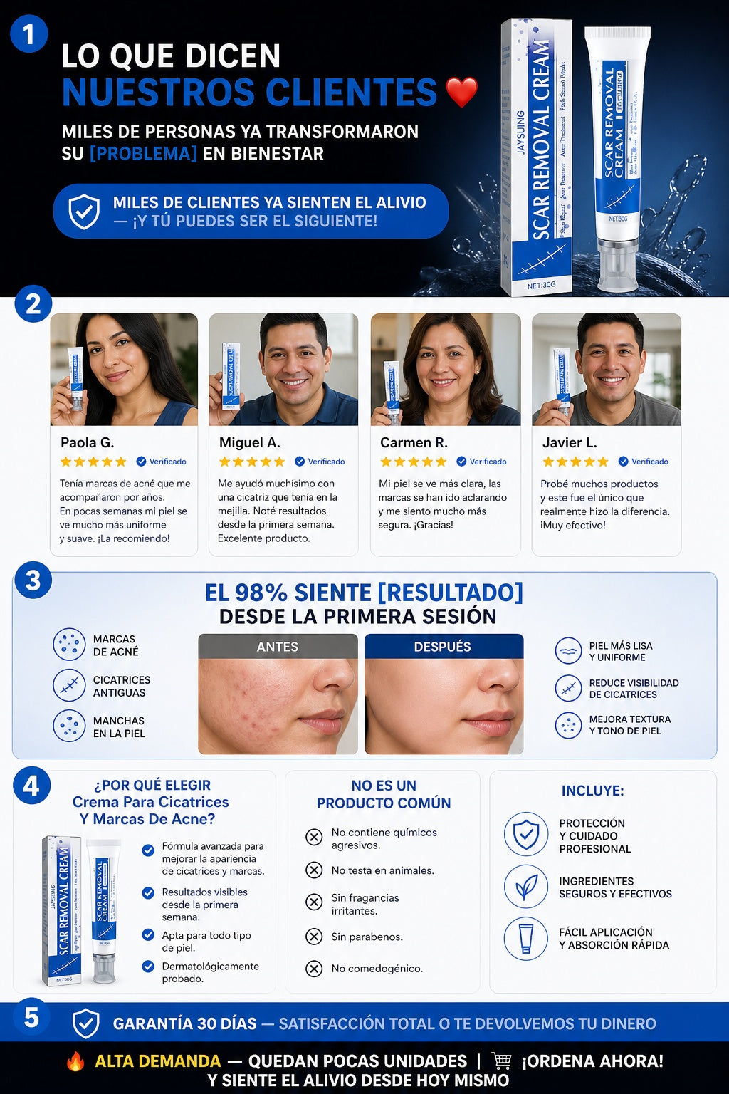 Crema Para Cicatrices Y Marcas De Acne - imagen 6