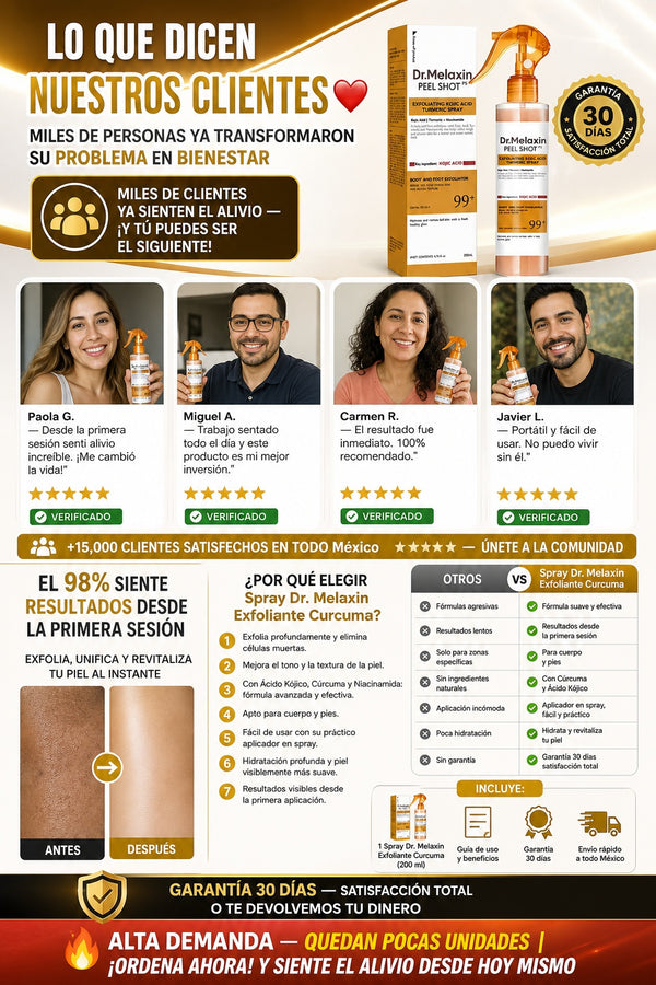 Spray Dr. Melaxin Exfoliante Curcuma - imagen 6