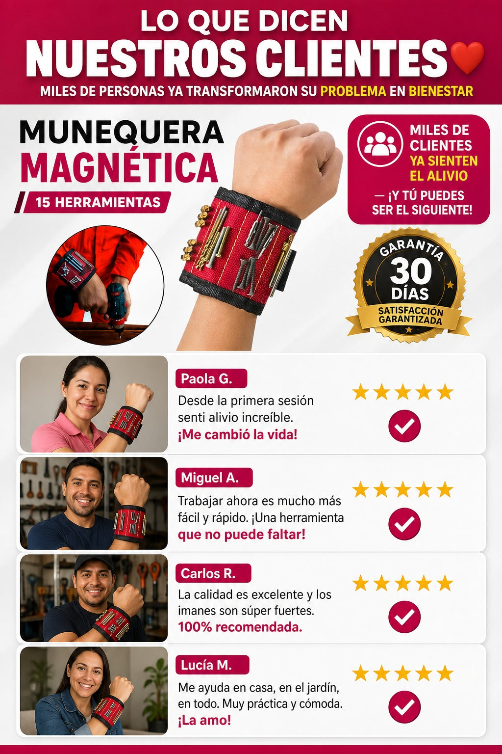 Munequera Magnetica 15 Herramientas - imagen 6