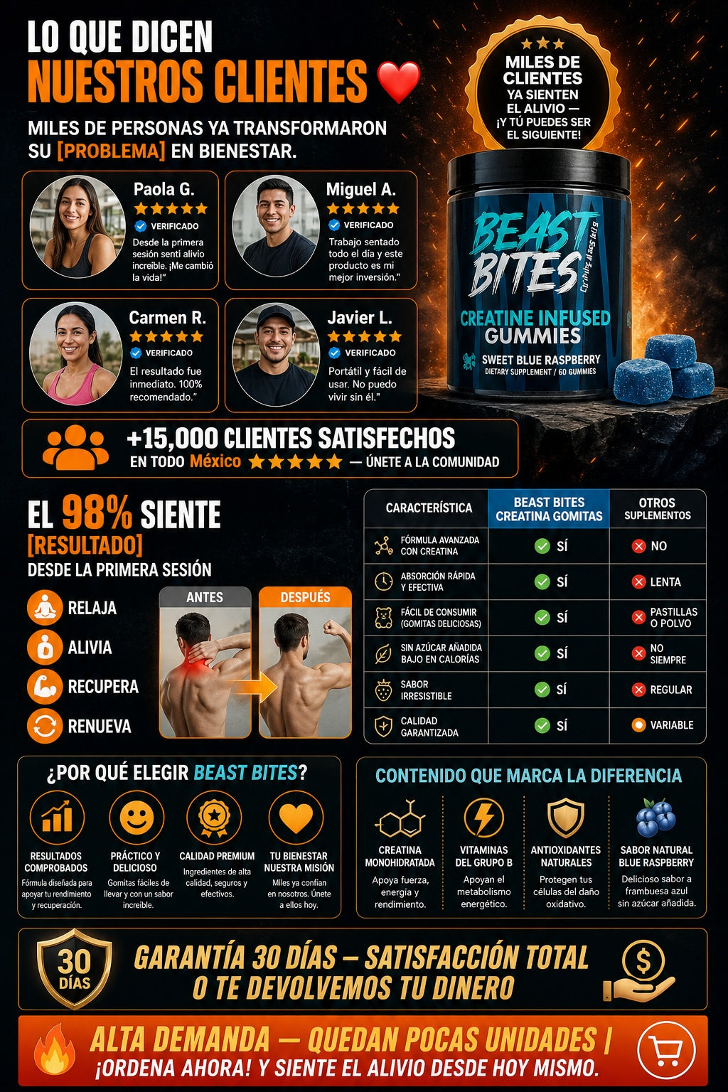Suplemento Creatina Gomitas Beast Bites - imagen 6
