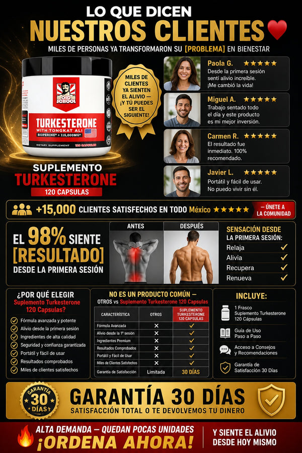 Suplemento Turkesterone 120 Capsulas - imagen 6