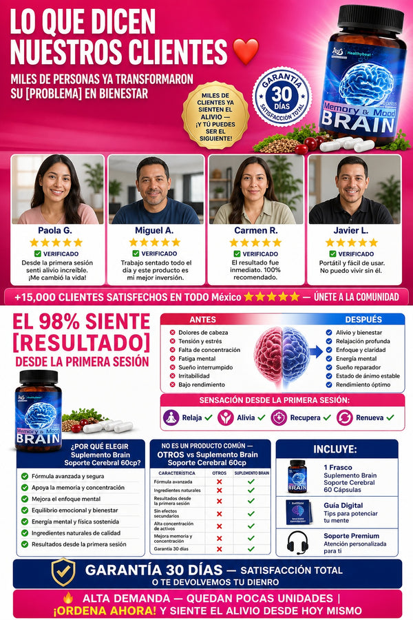 Suplemento Brain Soporte Cerebral 60cp - imagen 6