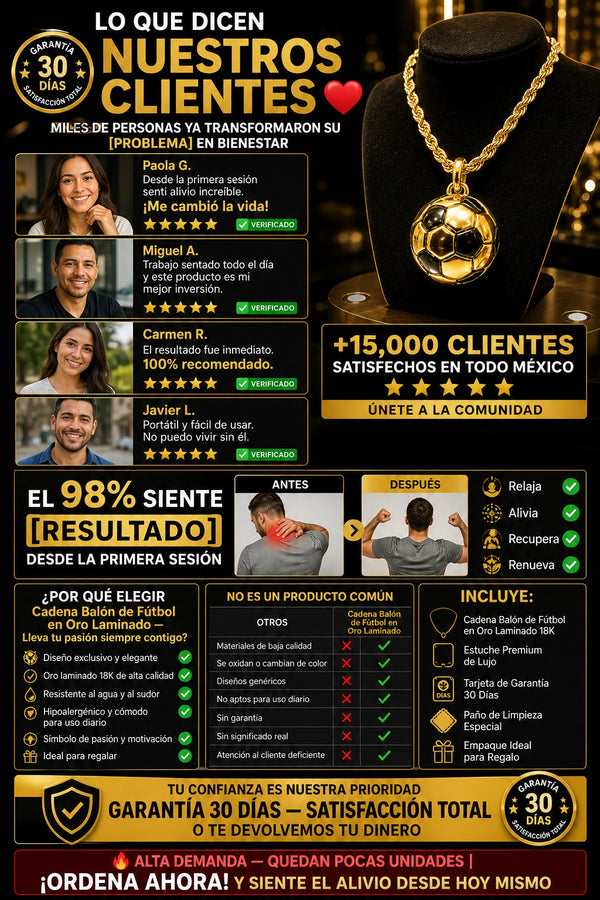 Cadena Balón de Fútbol en Oro Laminado — Lleva tu pasión siempre contigo - imagen 6