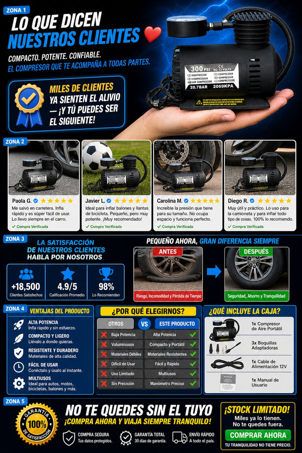 Mini Compresor De Aire Portatil - imagen 6