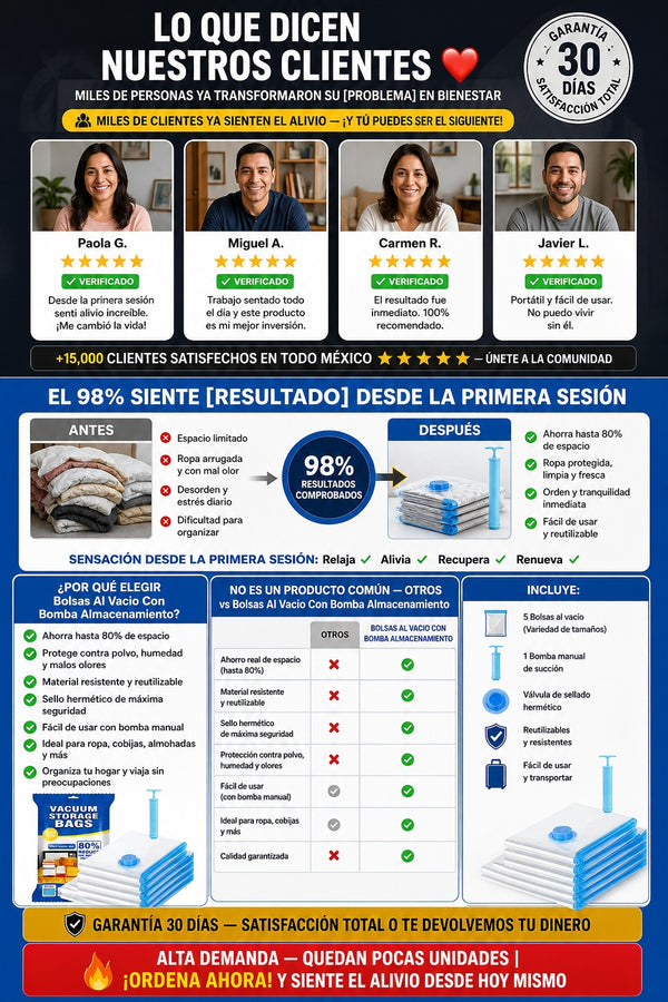 Bolsas Al Vacio Con Bomba Almacenamiento 📦 Contenido del paquete: • 1 x Bomba de aire manual    • 5 x Bolsas de almacenamiento al vacío - imagen 6