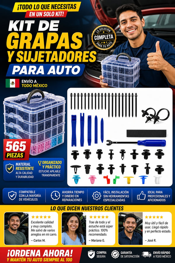 Kit De Grapas Y Sujetadores Para Auto - imagen 6