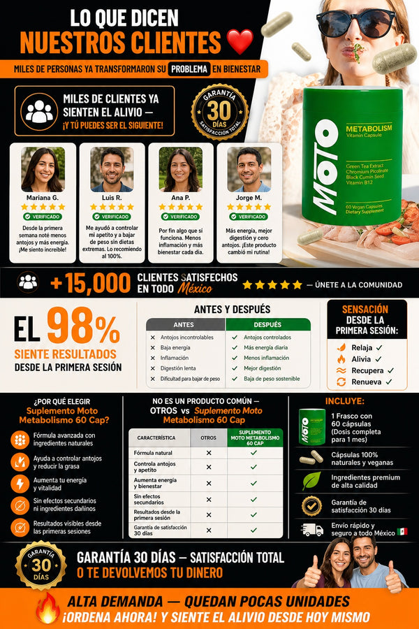 Suplemento Moto Metabolismo 60 Cap - imagen 6