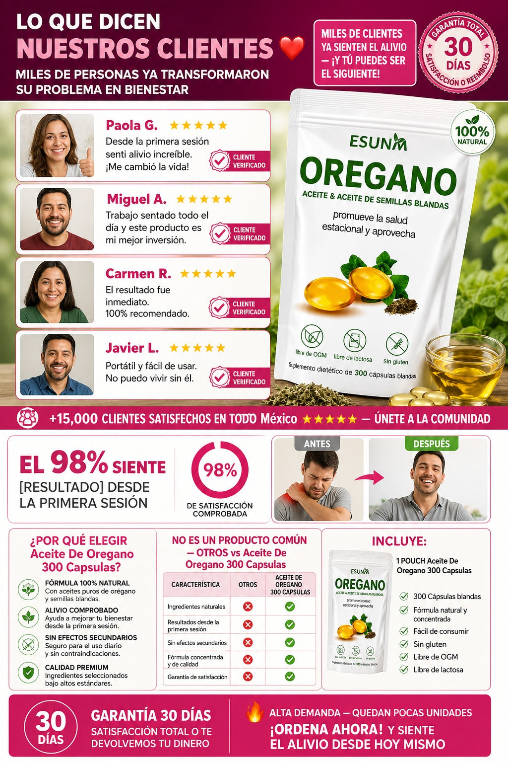 Aceite De Oregano 300 Capsulas - imagen 6