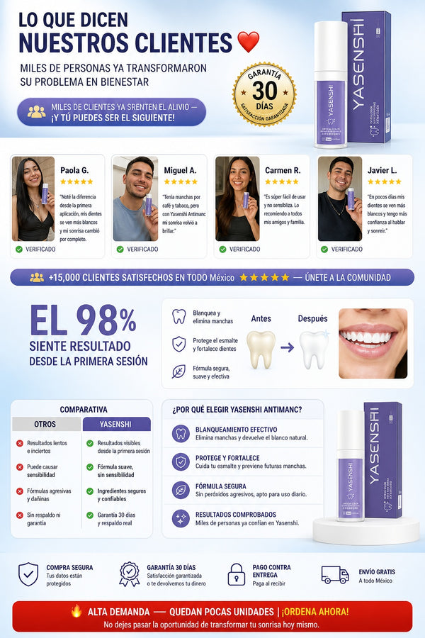 Gel Blanqueador Dental Yasenshi Antimanc - imagen 6
