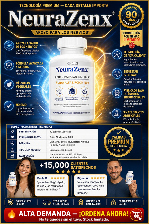 Suplemento Neurazenx Nutrients Nervios - imagen 7