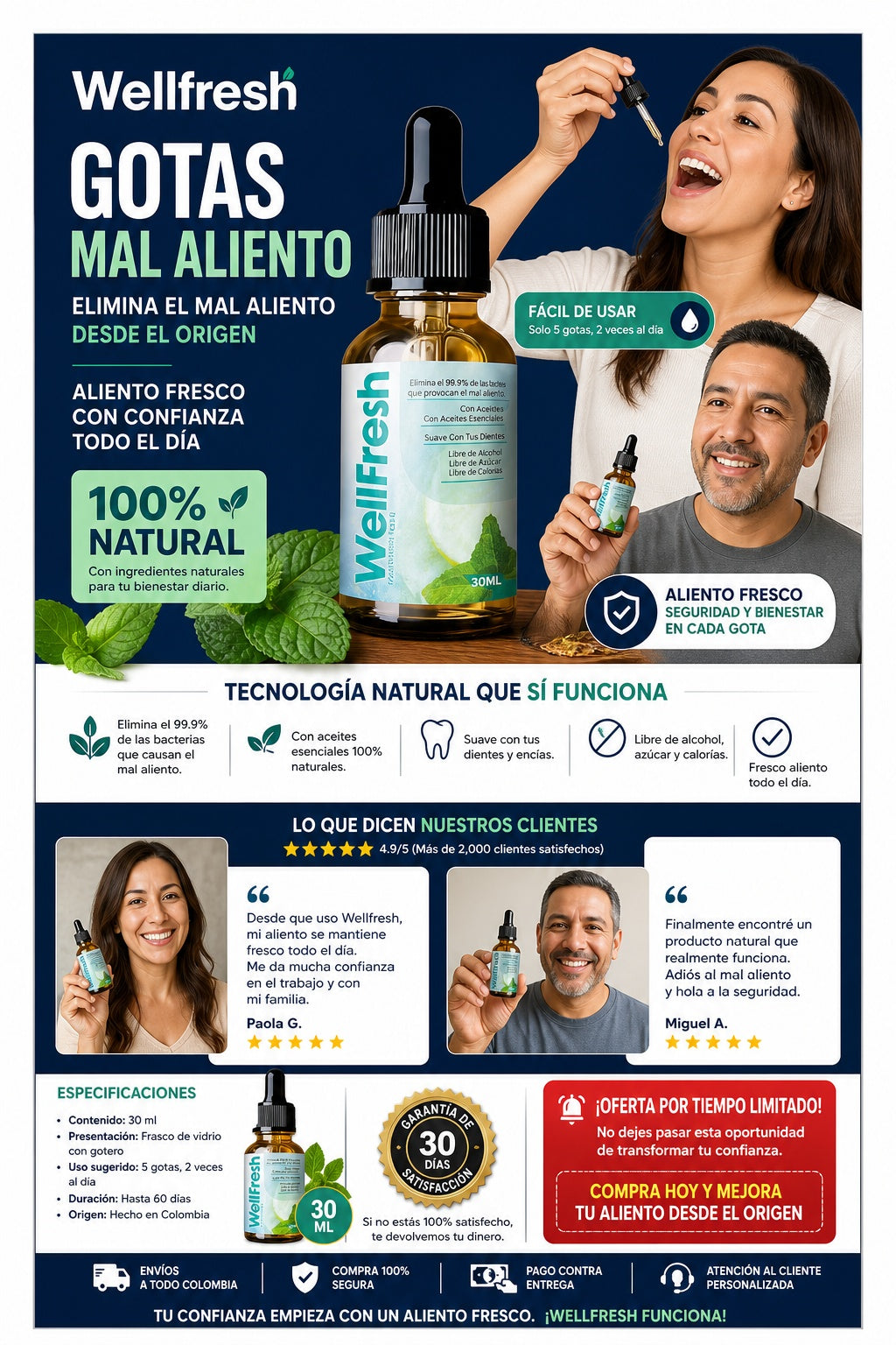 Wellfresh Gotas Mal Aliento 30ml - imagen 7