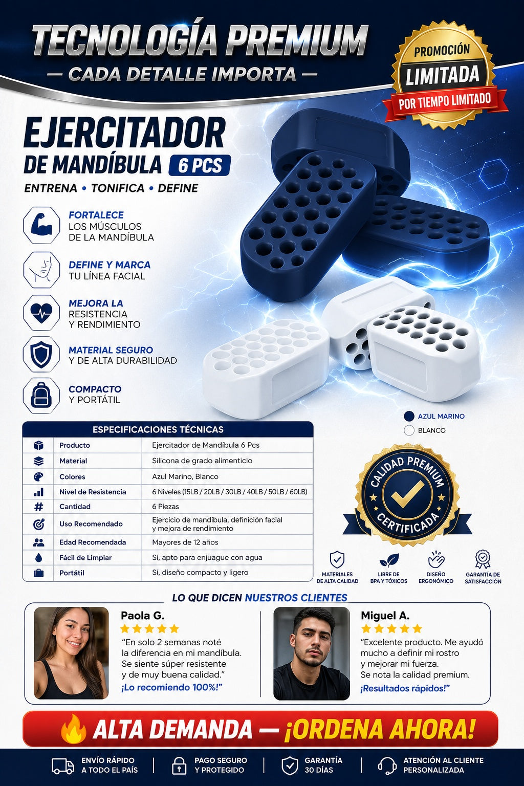 Ejercitador De Mandibula 6 Pcs - imagen 7