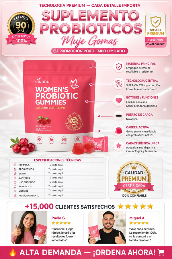 Suplemento Probioticos Muje Gomas - imagen 7
