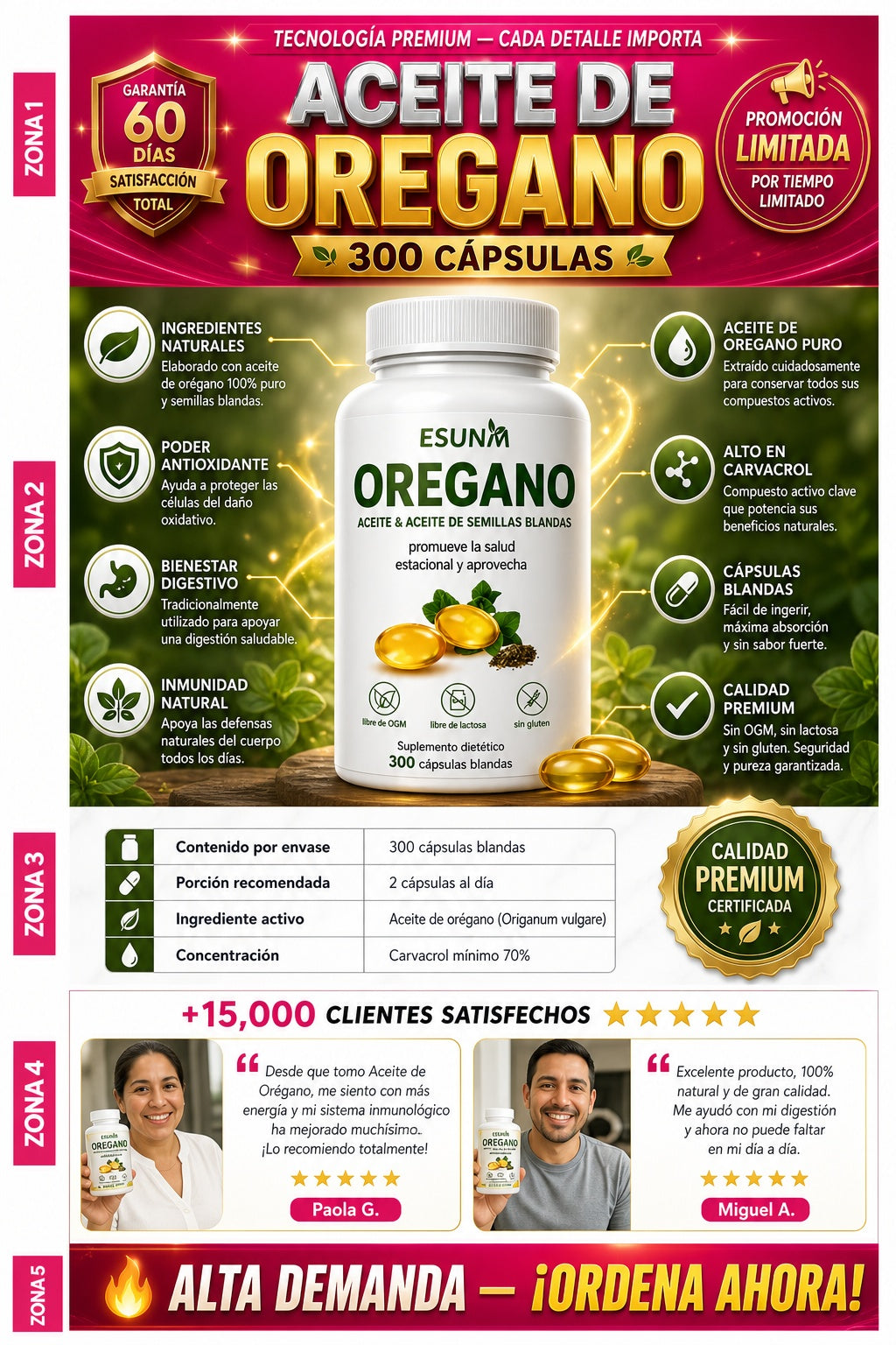 Aceite De Oregano 300 Capsulas - imagen 7
