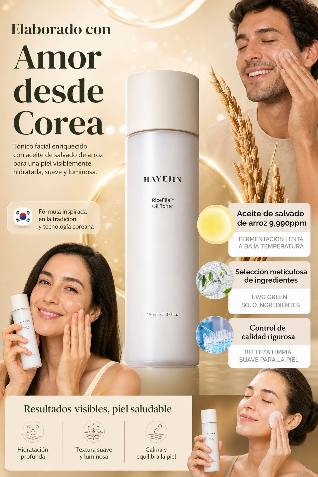Tonico Facial Hayejin Aceite Arroz - imagen 7